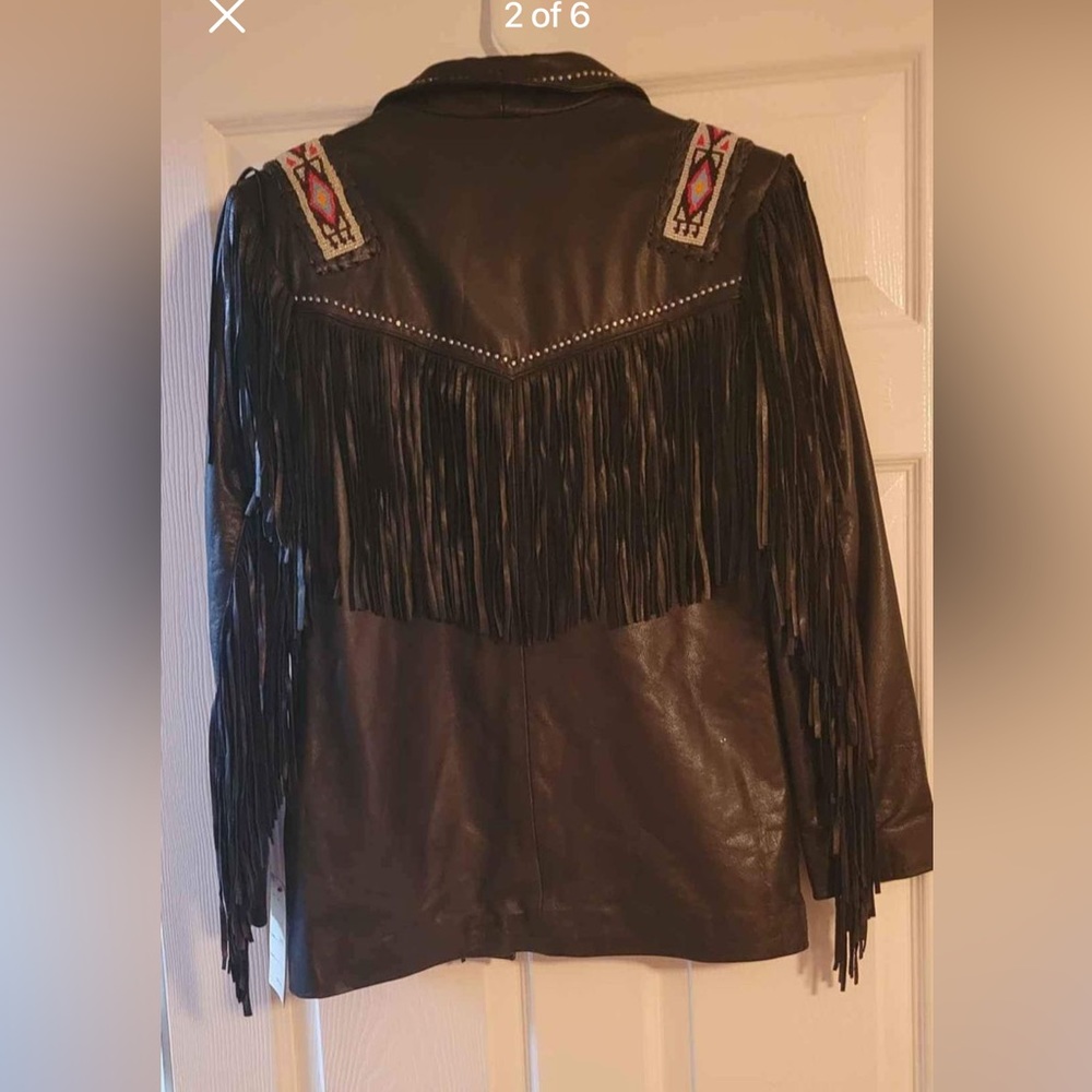 One of a Kind! Vintage Leather Fringe Jacket Blazer